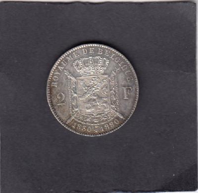 Beschrijving: 2 Francs LEOPOLD I / LEOPOLD II